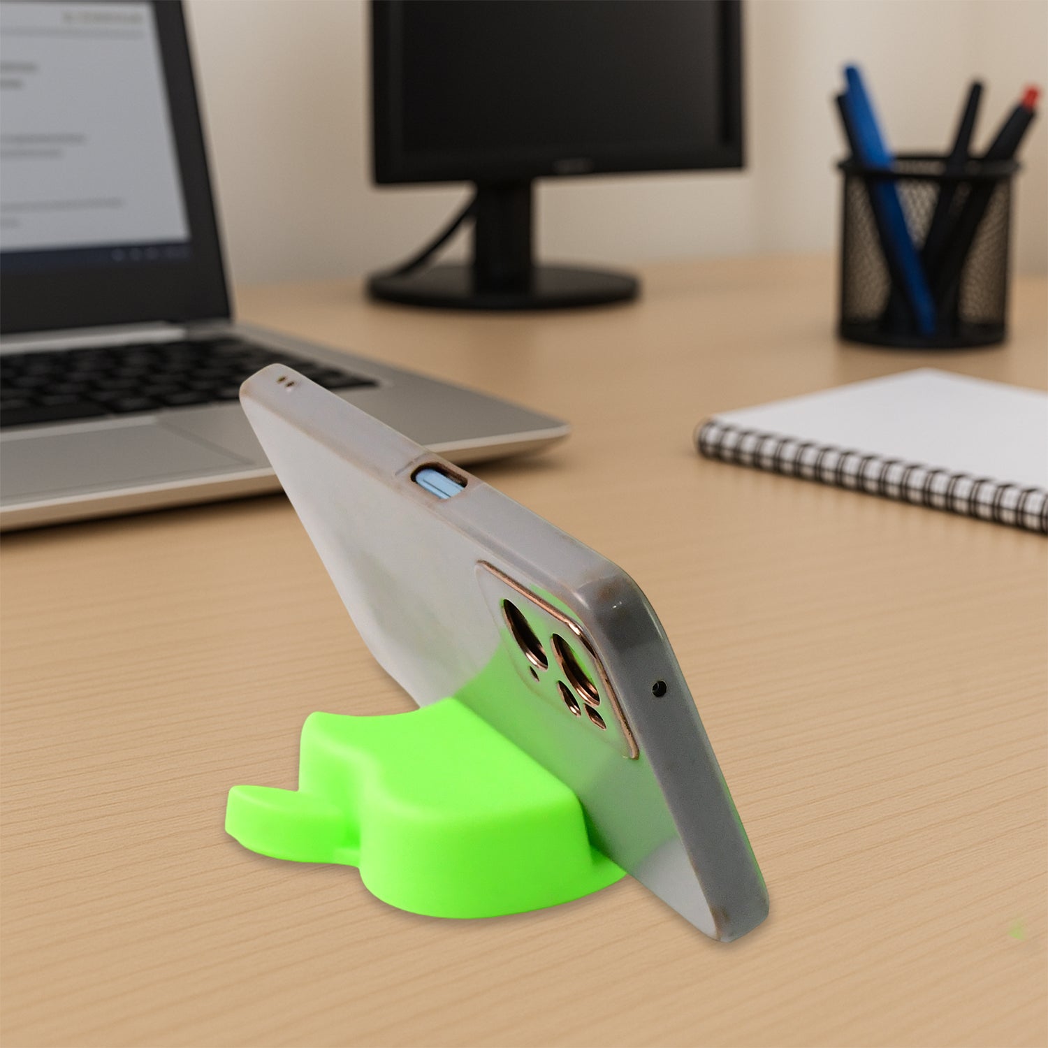 Apple-Shaped Plastic Mobile Phone Holder (3 Pc & mix color) Apple-Shaped Plastic Mobile Phone Holder (3 Pc & mix color)